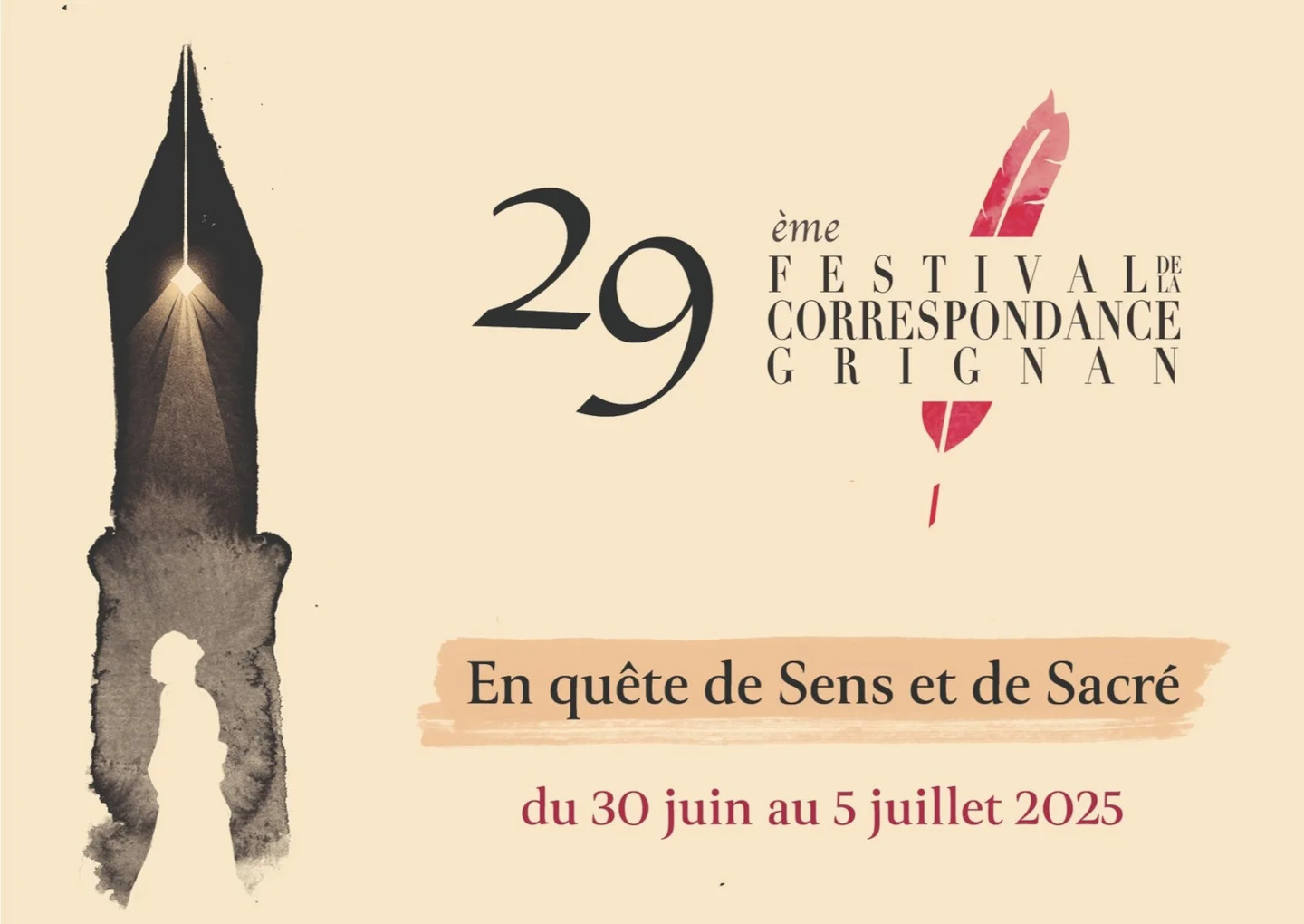 Visuel festival de la correspondance de Grignan 2025