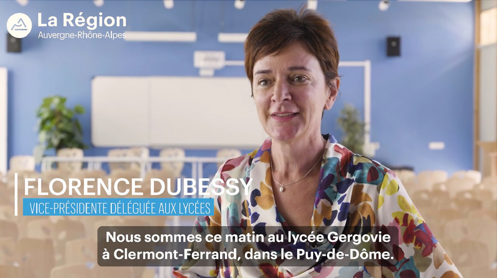 Preview image for the video "Une minute pour des projets : Florence Dubessy, vice-présidente déléguée aux lycées".