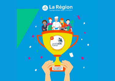 Visuel des WorldSkills 2022 - © Auvergne-Rhône-Alpes Orientation Visuel des WorldSkills 2022