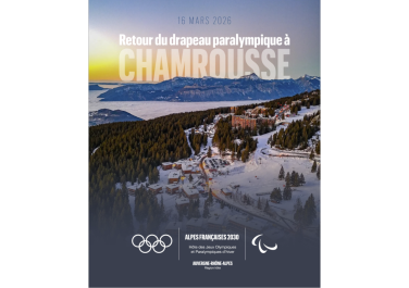 Retour drapeau paralympique 2026 Chamrousse