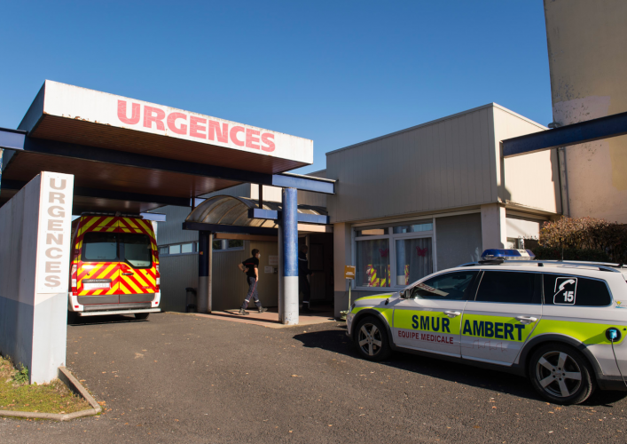 L'entrée des urgences à Ambert