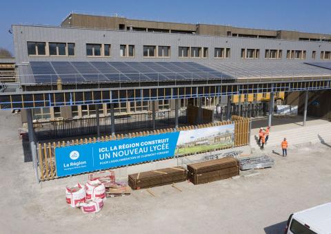 chantier du lycée Gergovie Clermont-Ferrand