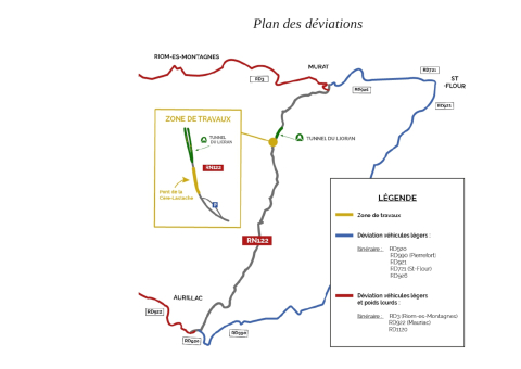 Carte travaux RN 122