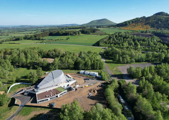Vulcania vue aérienne planétarium