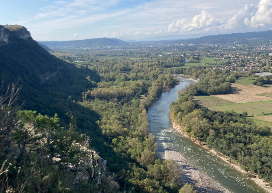 Vue sur rivière Ardèche