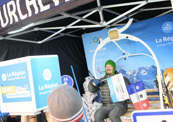 JO arrivée anneaux Courchevel 2