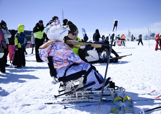 Grand Retour délégation para + drapeau Chamrousse 3