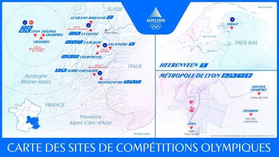 JOP 2030 - carte sites olympiques