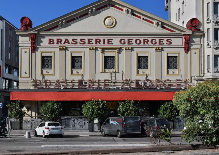 Façade de la brasserie Georges