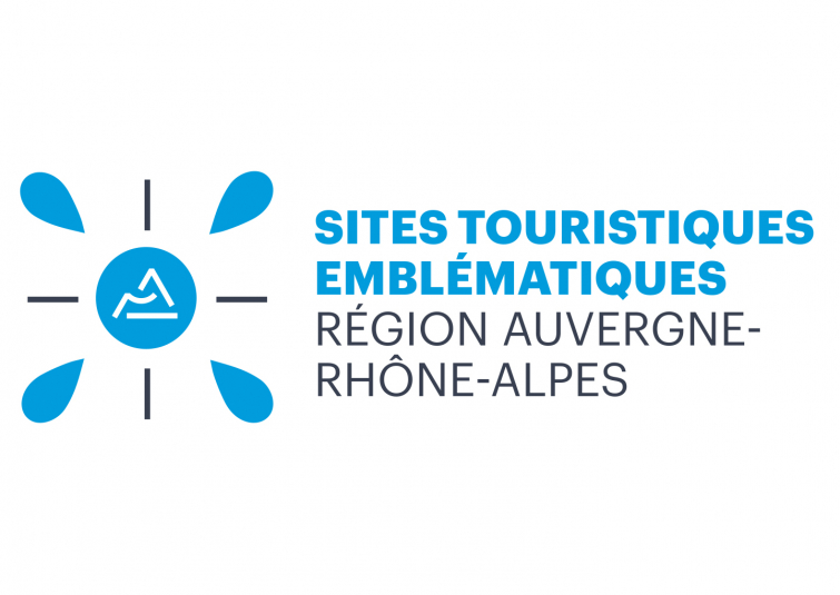 Logo des Sites touristiques emblématiques - © Région Auvergne-Rhône-Alpes Logo des Sites touristiques emblématiques
