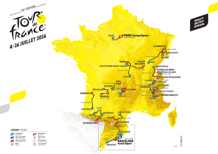 Parcours Tour de France 2026