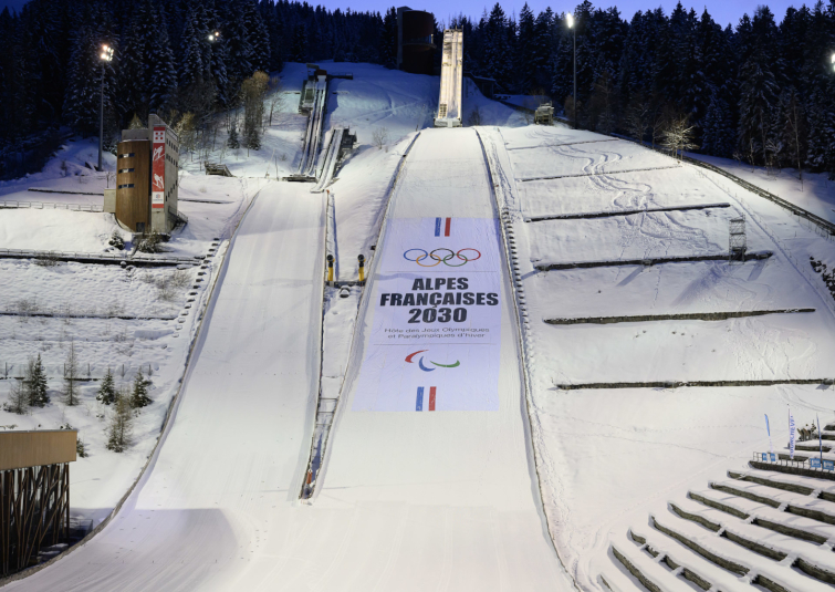 JO arrivée anneaux Courchevel 3