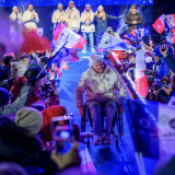 Grand Retour délégation para + drapeau Chamrousse 18