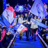 Grand Retour délégation para + drapeau Chamrousse 21