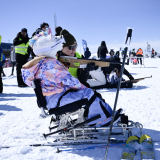 Grand Retour délégation para + drapeau Chamrousse 3