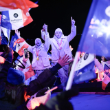 Grand Retour délégation para + drapeau Chamrousse 9