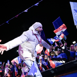 Grand Retour délégation para + drapeau Chamrousse 10