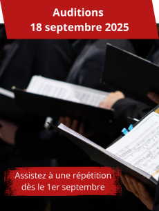 Auditions pour rejoindre le Chœur d'Oratorio de Lyon