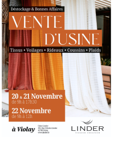 Vente d'Usine LINDER Tisseur Créateur