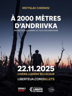 Projection de film « À 2000 mètres d'Andriivka »