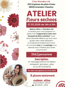 Confection d'un bouquet de fleurs séchées suivi d'un goûter.