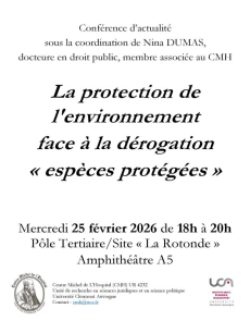 La protection de l'environnement face à la dérogation “espèces protégées”