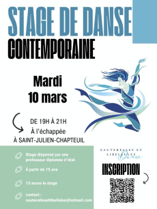 Stage de danse contemporaine à Saint-Julien-Chapteuil