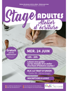 GRATUIT - Atelier d'Ecriture Découverte
