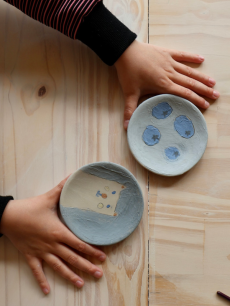 Atelier parent/enfant décor sur céramique • Duo de coupelles • Bernie céramique