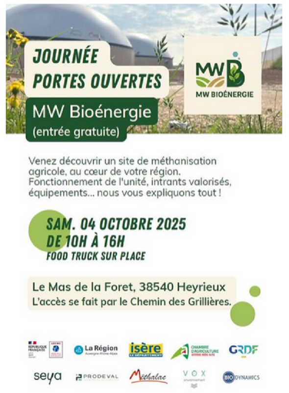 Journée Portes ouvertes sur le site de méthanisation MW bioénergie Journée Portes ouvertes sur le site de méthanisation MW bioénergie